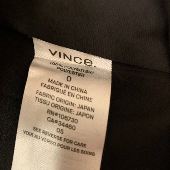 NWOT Vince Cuffed Crepe Suiting Trouser Size 0 Black - Picture 7 of 10